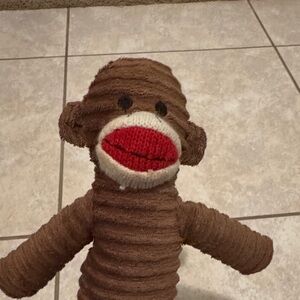 Cozy Buddy Monkey Dog Toy Brown with squeaker
